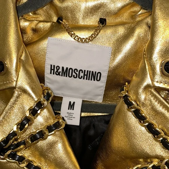 Fashion Hm Jeremy Scott H&M X Moschino Collab!! Gold Leather